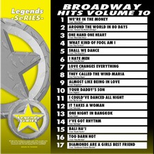 BRADWAY HITS VOL-10 LEGENDS KARAOKE CD G COMES NEW IN PLASTIC w/PRINT