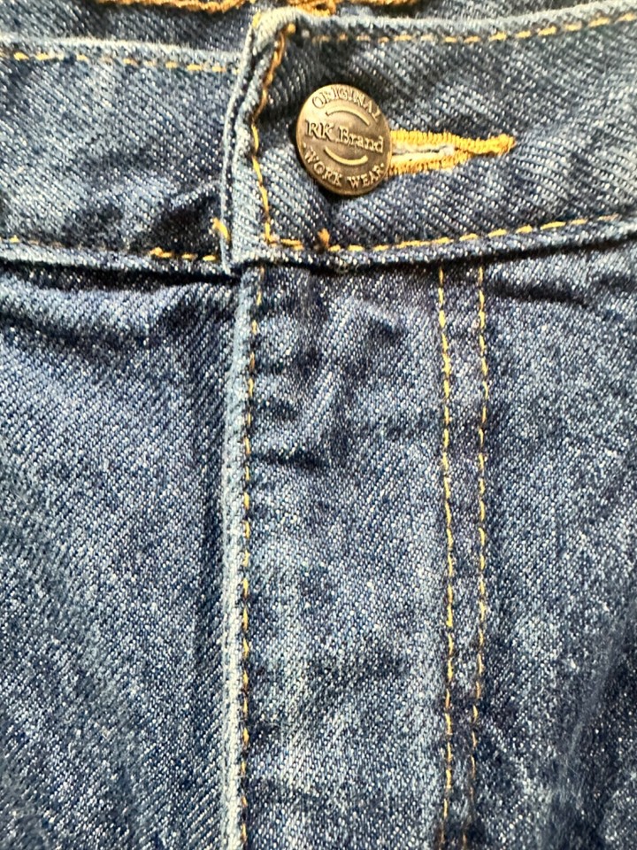 RK Brand Flannel Lined Jeans Blue Denim Straight Leg Cotton Men's Size