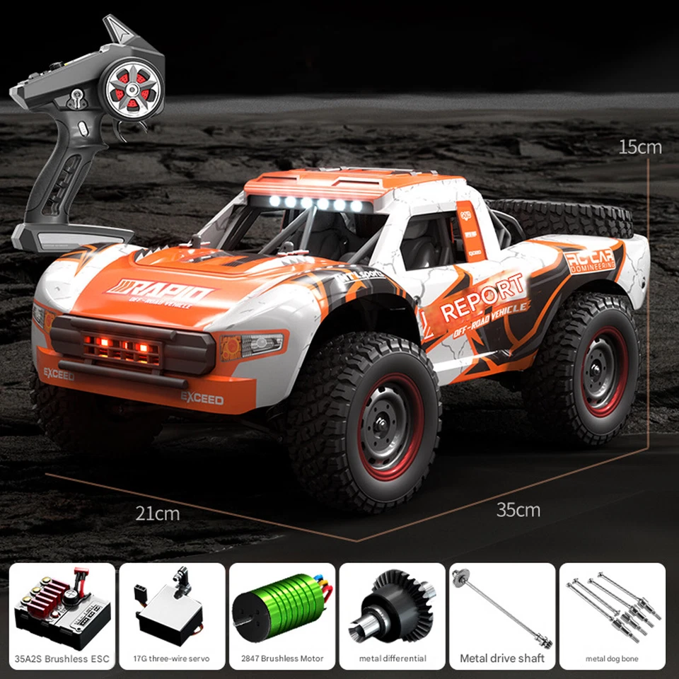 1:14 4WD Brushless 70KM/H High Speed RC Car Remote Control Car RC Drift Trucko8P - Image 2 of 4