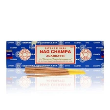 Satya Nag Champa 100 Gram Incense Sticks for Positivity, Meditation, Relaxati...