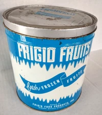 Vintage Frigid Fruits 10 lb. Fresh Frozen Fruit Tin with Lid
