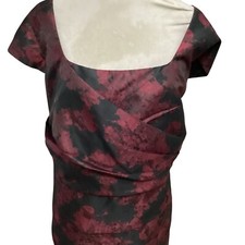 Alexon Black Red Wiggle Shift Dress Length 44” Size 22 Bnwt Rrp £135