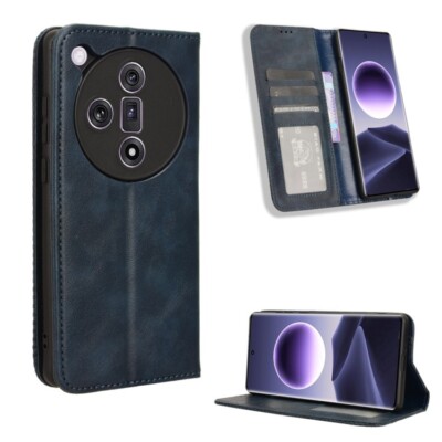 For OPPO Find X7 5G Magnetic Buckle Retro Texture Leather Phone Case Cover
