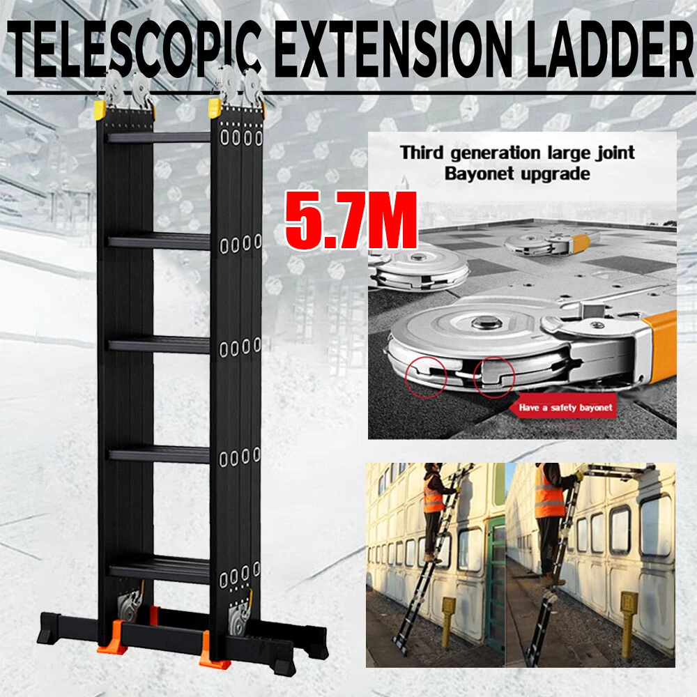 5.7M Multi Purpose Extension Folding Aluminum Ladder Multi