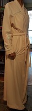 Appel bathrobe pink with green trim size medium with belt maxi embroidered 