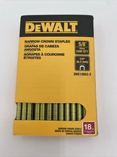 DeWalt 18 GA 5/8" Long 1/4" Narrow Crown Staples 2500 QTY - DNS18063-2