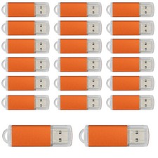 Kootion 20PCS USB 2.0 16GB Metal Rectangle USB Flash Drives Memory Stick Orange
