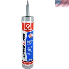 Professional Grade Siliconized Caulk - Gray, 10.1 oz for Interior & Exterior Use