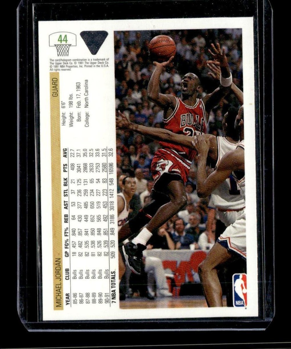 マイケルジョーダン　等身大パネル　UPPER DECK 1991-1992 Upper Deck Michael Jordan #44 Chicago Bulls Air