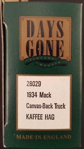 LLEDO Days Gone 28029 1934 Mack Canvas-Back Truck KAFEE HAG die cast model MINT - Foto 2 di 3