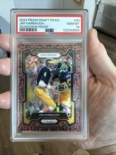 2024 PRIZM DRAFT PICKS #50 JIM HARBAUGH SNAKESKIN PRIZM PSA 10