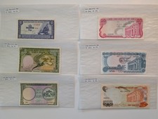 Lot of 6 SOUTH VIETNAM PAPER MONEY - 1955 to 1970- assorted Dong- good condition
