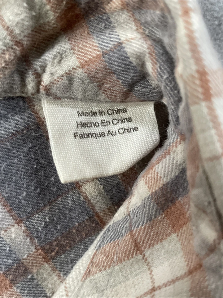 Stetson 衬衫男式 XL 格子西部珍珠扣长袖衬衫 - 仿旧 — 第 3/4 张图片