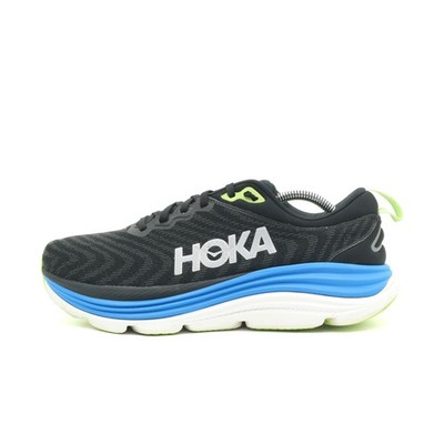 Hoka One Herren Gaviota 5 Schuhe Schwarz/Blau/Neon Stabilität Laufschuhe EU 44