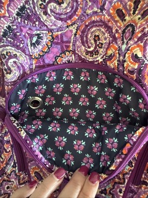 Vera Bradley Small Backpack Dream Tapestry Purple Retired Pattern 12x9 EXCELLENT Vera Bradley Small Backpack Dream Tapestry Purple Retired  main image 4