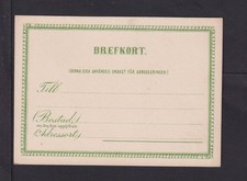 Official form "BREFKORT" in green, unused