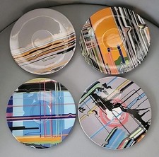 Set of 4 ILLY Art Collection Saucers 2013 Art...