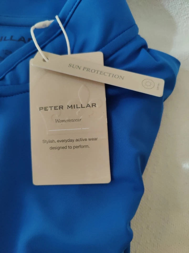 NUEVO CON ETIQUETAS MEDIANA Dama USGA Oakmont Peter Millar Camisa de Sol Ligera 1/4 Cremallera Precio de venta sugerido por el fabricante $110 Foto 2 de 4