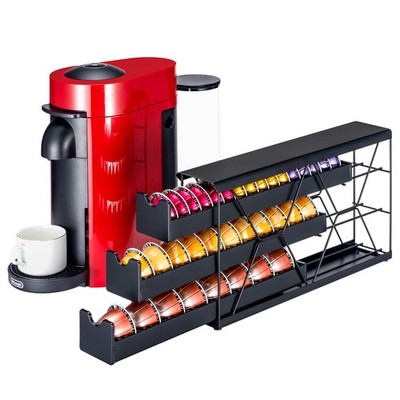 FlagShip 3-Tier Nespresso Pod Holder & Vertuo Coffee Capsule 3 Tier, Black