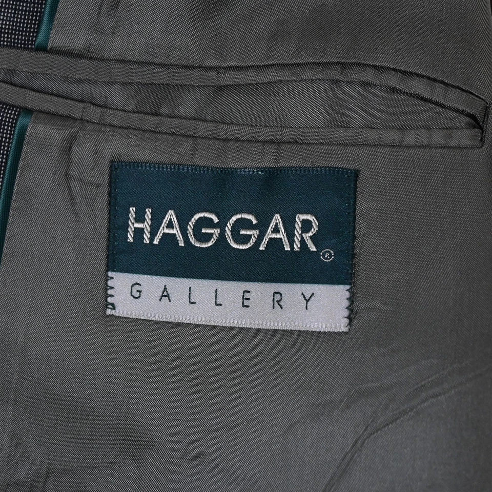 Blazer Traje Chaqueta Abrigo Deportivo De Colección Hecho en EE. UU. Doble Pecho 38R Gris Ojo de Pájaro Foto 4 de 4