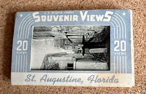 VINTAGE 20 SOUVENIR VIEWS MINI PHOTOS ST. AUGUSTINE FLORIDA