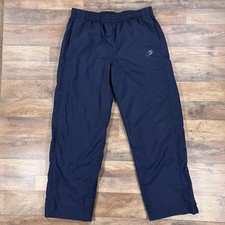 Vintage Nike Pants Mens XL Blue Lined Windbreaker Ankle Zip Warm Up 90s Y2K