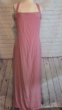 Reformation Alli  100% Silk Sugarplum  Halter Midi/ Maxi Vent Back   Dress SZ 6