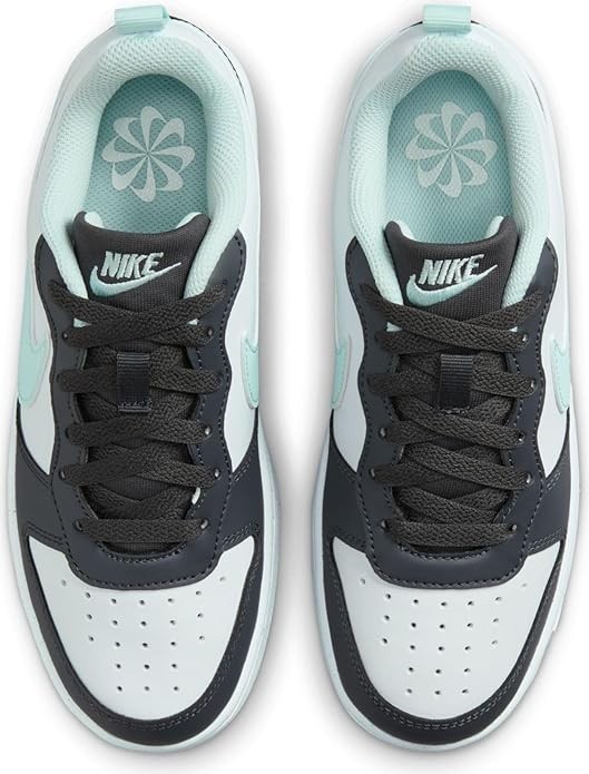 Nike Court Borough Low Recraft Big Kids' Shoes Anthracite/White/ Blue Size 3.5y