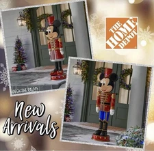 BUNDLE Disney 5 ft Animated Minnie & Mickey Mouse Nutcracker Home Depot 2025