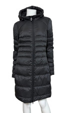Peuterey Davis MQ Long Down Puffer Jacket Coat Black Women's Size IT 44 / US