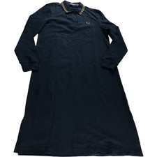 Fred Perry Black Long sleeve Polo Dress - Size 12