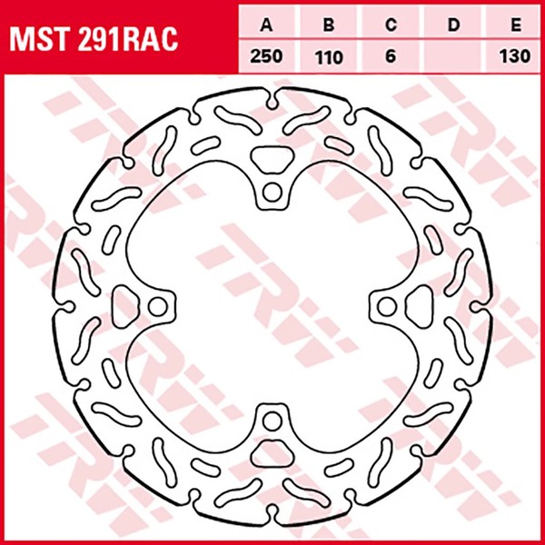 TRW Bremsscheibe (FüR: Kawasaki Z 750 R ABS ZR750P 11-12 Hinten )-image