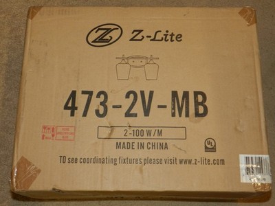 Z-Lite 473-2V-MB Joliet 2 Light 15 inch Matte Black Vanity Wall Light