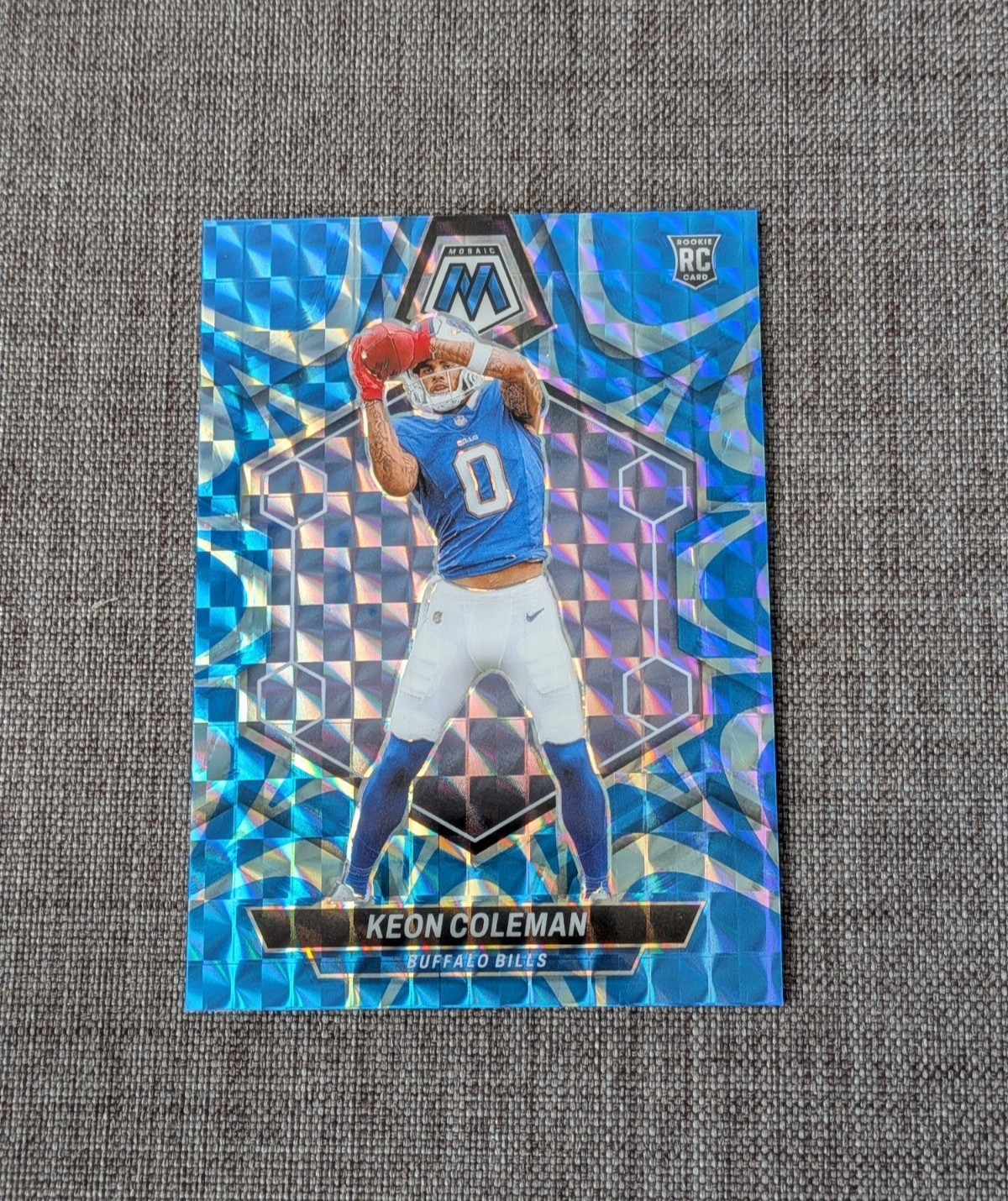 Keon Coleman Rookie | 2024 Panini Mosaic #333 Reactive Blue Mosaic Prizm (RC)