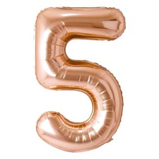 Number 5 Champagne Gold 34'' Balloon Birthday Party Decorations