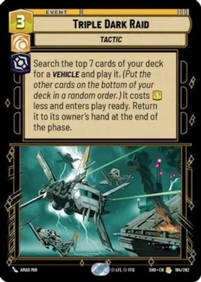 x1 Triple Dark Raid - Foil R Star Wars Shadows of the Galaxy M/NM