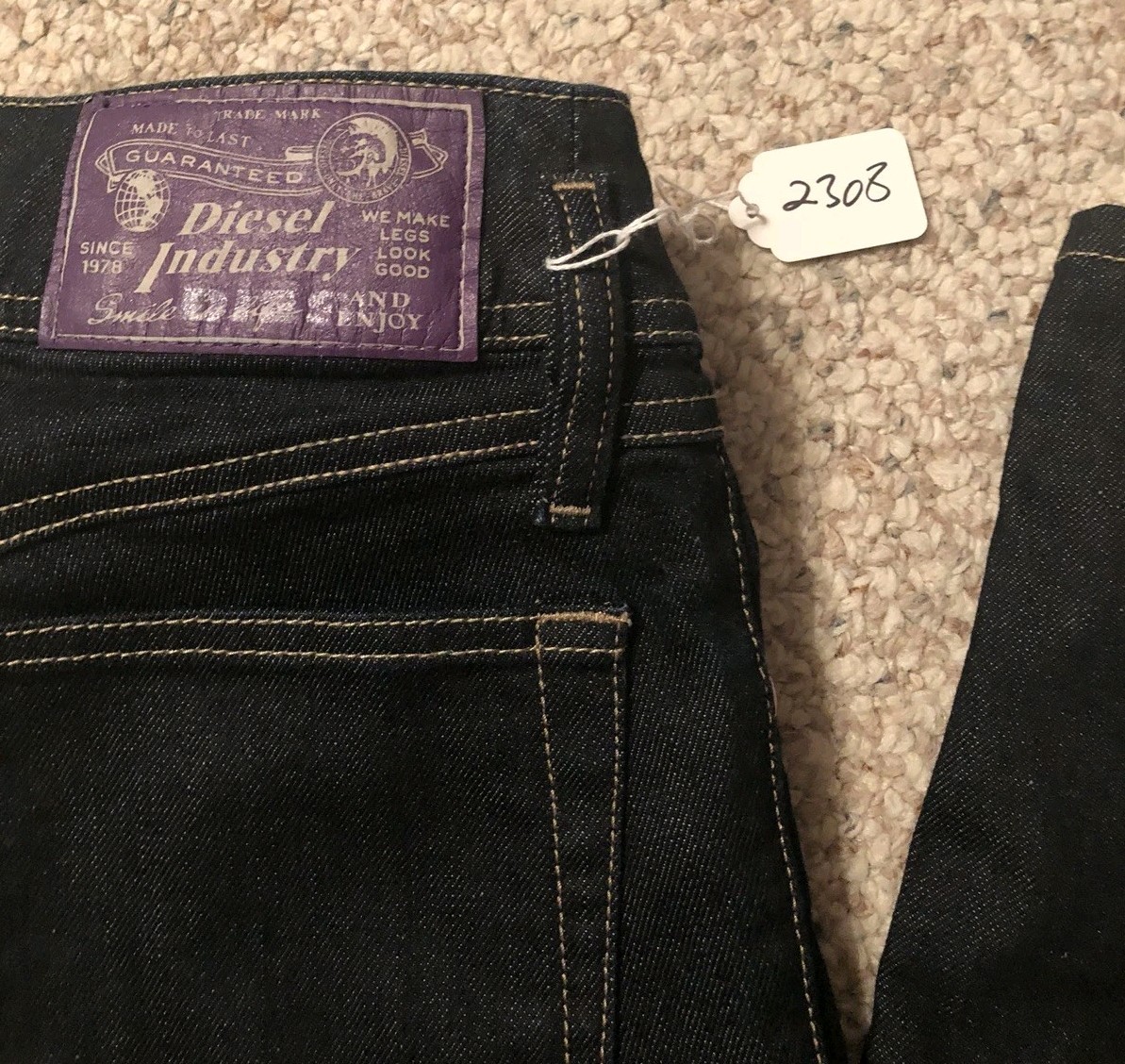 Diesel Womens 26 x 34 Headphone Matic Jeans Dark Wash 008G4