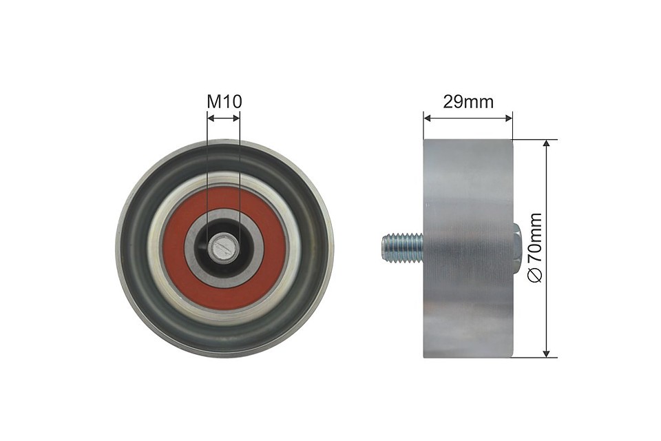 DEFLECTIONGUIDE PULLEY VRIBBED BELT RNK-KA-007 FOR HYUNDAI ix35 SONATA/VI/VII - Image 5