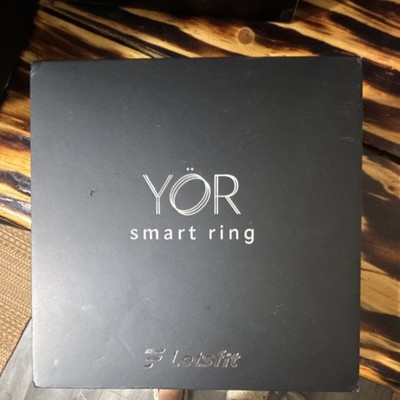 YOR Smart Ring Activity Tracker Size 8 Gold LR-08-GD-CASE w/ Charger Set