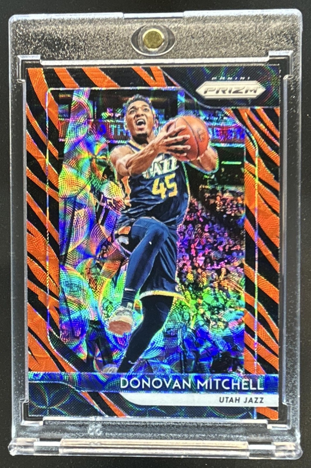 2018-19 Prizm Donovan Mitchell #143 Prizm Choice Tiger Stripe
