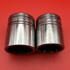 2 Snap-on 12 Drive Chrome 12-point Sockets 1-18 Sw361 1-116 Sw341 2 Snap-on 12 Drive Chrome 12-point Sockets 1-18 Sw361 1-116 Sw341