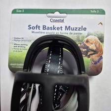Coastal Pet Soft Basket Muzzle Size 5 Black Dog Muzzle