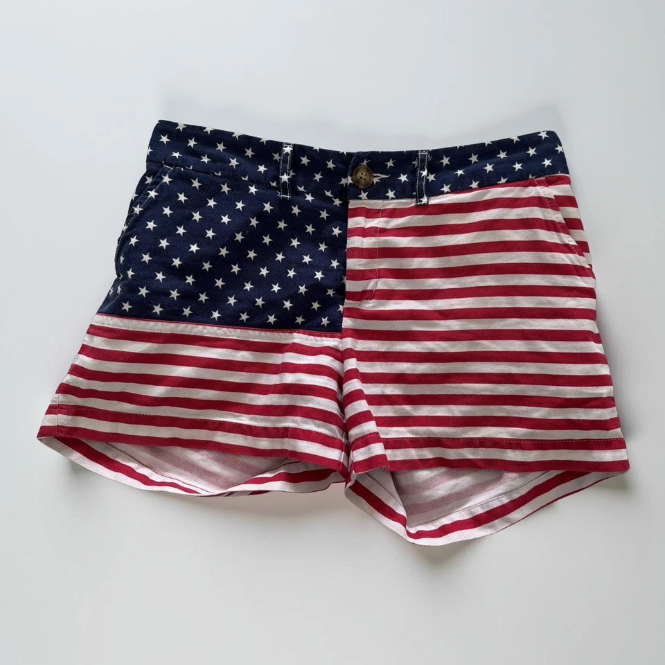 Chubbies Shorts The Miss 'Mericas USA Flag America Womens Medium 2'' Inseam - Image 2 of 4