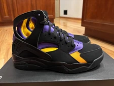 Nike Air Flight Huarache Lakers Black Varsity Purple Del Sol FD0188 001 Size 9.5