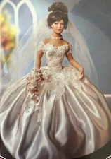 Paradise Galleries Porcelain Bride Doll “June” by Patricia Rose LE, 19 in, 1999