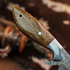 8.9" inch Damascus Steel Hunting Knife Full Tang Resin Handle Leather Sheath — photo 10