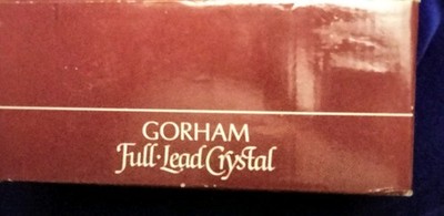 Gorham Brand New Crystal Sugar And Creamer Set in original packaging.