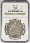 1872 SEATED LIBERTY DOLLAR ~ NGC VF25