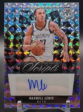 2024-25 Mosaic Maxwell Lewis Scripts Auto #MS-MAX Brooklyn Nets