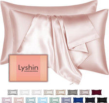 Mulberry Silk Pillow Cases 2 Pack Standard Size 20x26 Inches with Hidden Zipper,